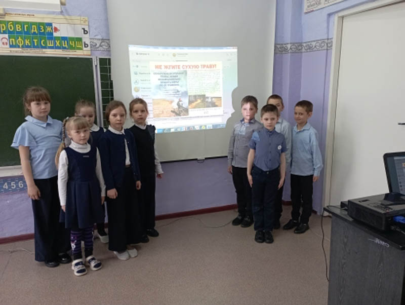 Пятиминутка для учеников 1-2 класса: Траву не поджигаем!.